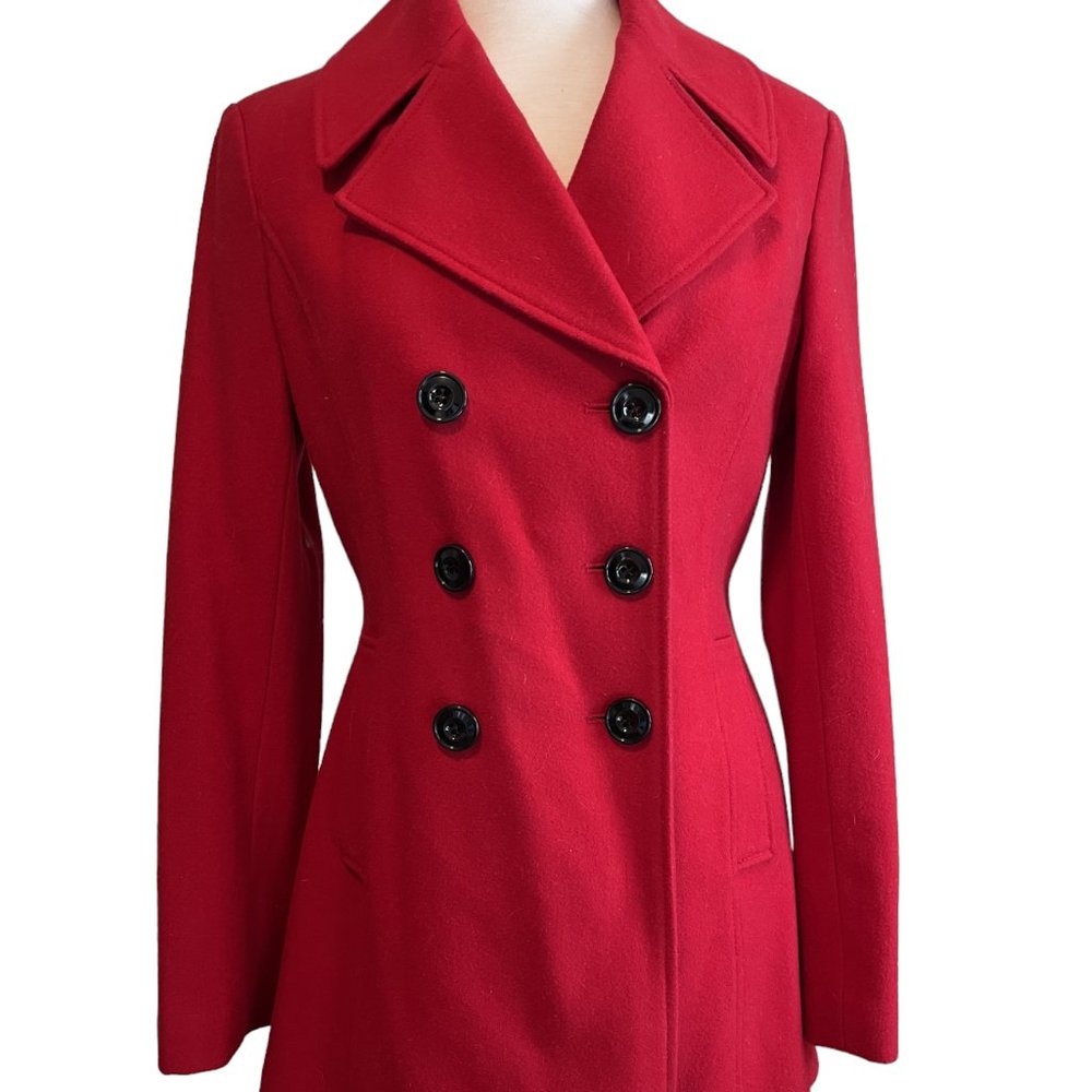 Black Rivet wool blend pea coat